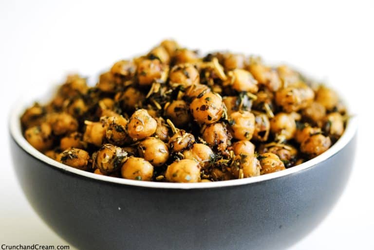 Spicy Italian Roasted Chickpeas - Crunch & Cream