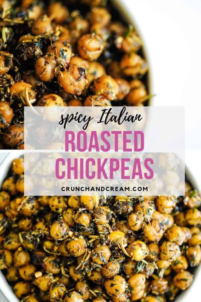 These crispy roasted chickpeas are a perfect snack for 2. Seasoned with a generous amount of Italian herbs and chilli flakes, they're flavourful and lightly spicy. Plus, they require minimal oil or hands-on time - super easy!