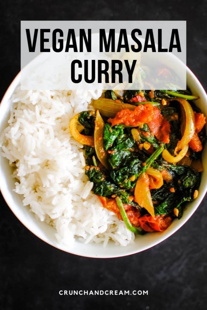This simple Indian vegan masala curry is the perfect light Indian dinner recipe.