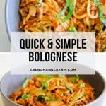 quick bolognese pin image
